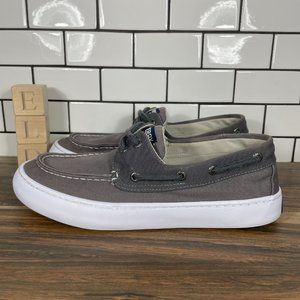 Sperry Cutter Men's Size 8 Shoes Gray Canvas 2 Eye Moc Toe Casual Sneaker